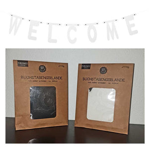 Buchstabengirlande DIY 244tlg, weiß