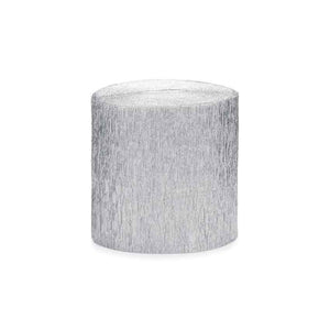 Krepp-Band 4er Pack 5 cm x 10 m silber