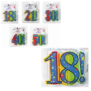 LED Blinkie Geburtstag mit Anstecknadel Zahl 18