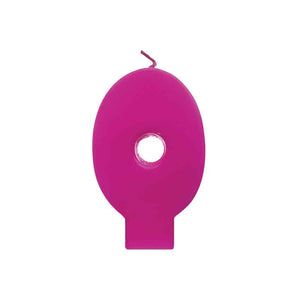 Geburtstags-Kerze pink Zahl 0