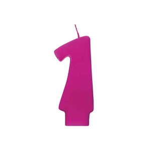 kerze Zahl 1 pink