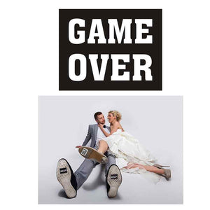 Shoe stickers Aufkleber für Hochzeitsschuhe "Game over"