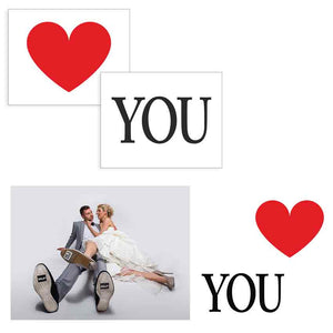 Shoe stickers Aufkleber für Hochzeitsschuhe "Heart/You"
