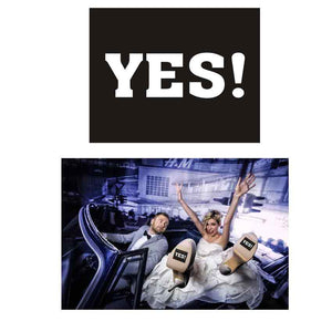 Shoe stickers Aufkleber für Hochzeitsschuhe "YES!"