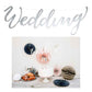Banner Schriftzug "Wedding" silber