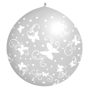Riesenballon Durchm. ca. 1m kristalltransparent Schmetterlinge