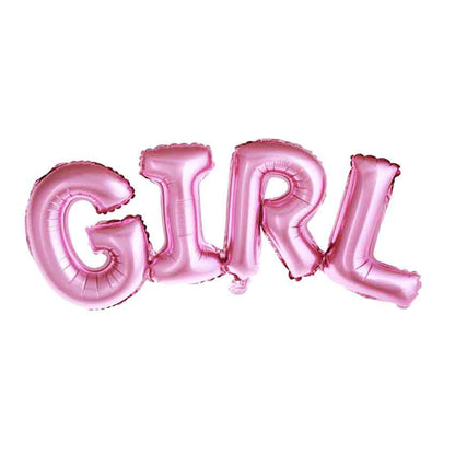 Folienballon Schriftzug 74 x 33 cm Girl pink