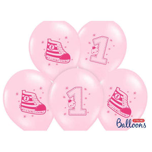 Luftballons "No.1/Sneaker" 6 Stück rosa