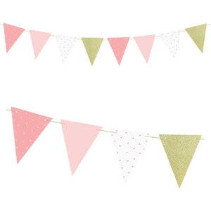 Girlande für Mädchen rosa gold 130cm
