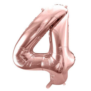 Folienballon rosegold 86 cm Zahl 4