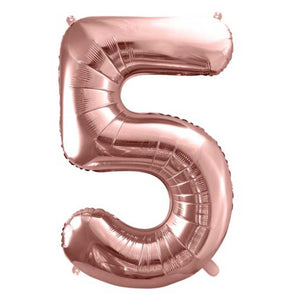 Folienballon rosegold 86 cm Zahl 5