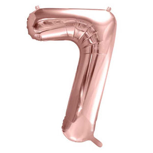 Folienballon rosegold 86 cm Zahl 7
