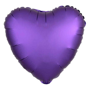 Folienballon Satin Luxe Herz purple royal