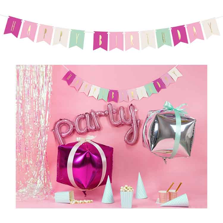 Happy Birthday,Geburtstagsdekoration,girlande,banner