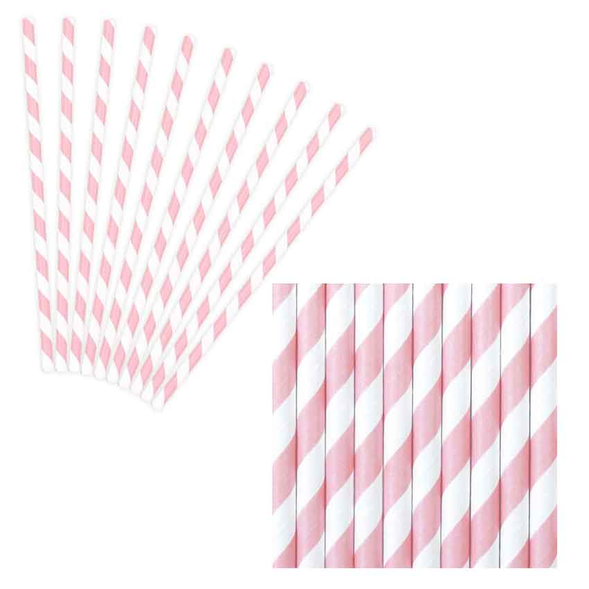 trinkhalme rosa gestreift