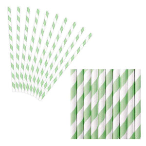 Trinkstrohhalm,Trinkhalm,Partydeko,mint,gestreift,Papierstrohhalm