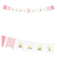 Banner Schriftzug "Baby Girl" ca. 15 x 175 cm (variabel verschiebbar)