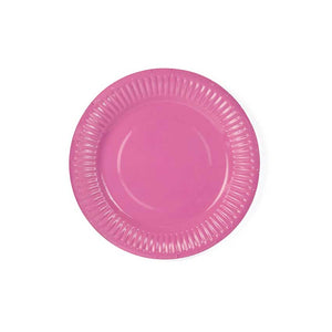 Pappteller 6 Stück rosa 18cm