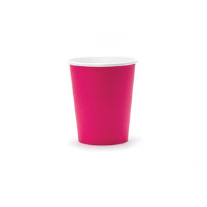 Pappbecher 6 Stück pink 220ml
