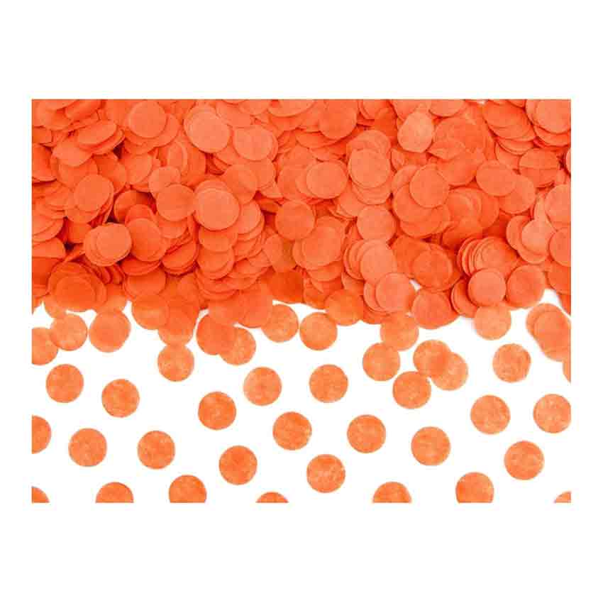 Deko,Konfetti,Papier,Schnipsel,Streumaterial,Geburtstag,rund,Kreise,Karneval,Fasching,orange