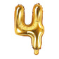 Folienballon,Luftbefüllung,Zahlenballon,gold,Geburtstag,Geschenk,4. Geburstag,dekorieren,glänzend,Fotorequisite,Goldene Hochzeit