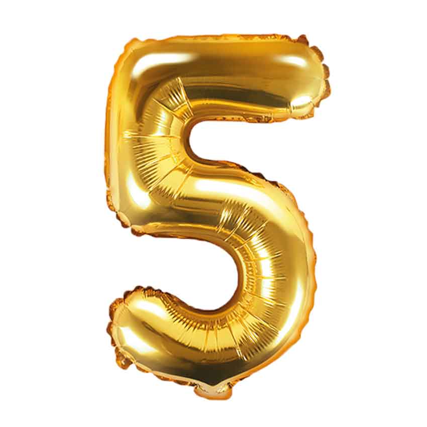 Folienballon,Luftbefüllung,Zahlenballon,gold,Geburtstag,Geschenk,5. Geburstag,dekorieren,glänzend,Fotorequisite,Goldene Hochzeit