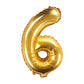 Folienballon,Luftbefüllung,Zahlenballon,gold,Geburtstag,Geschenk,6. Geburstag,dekorieren,glänzend,Fotorequisite,Goldene Hochzeit