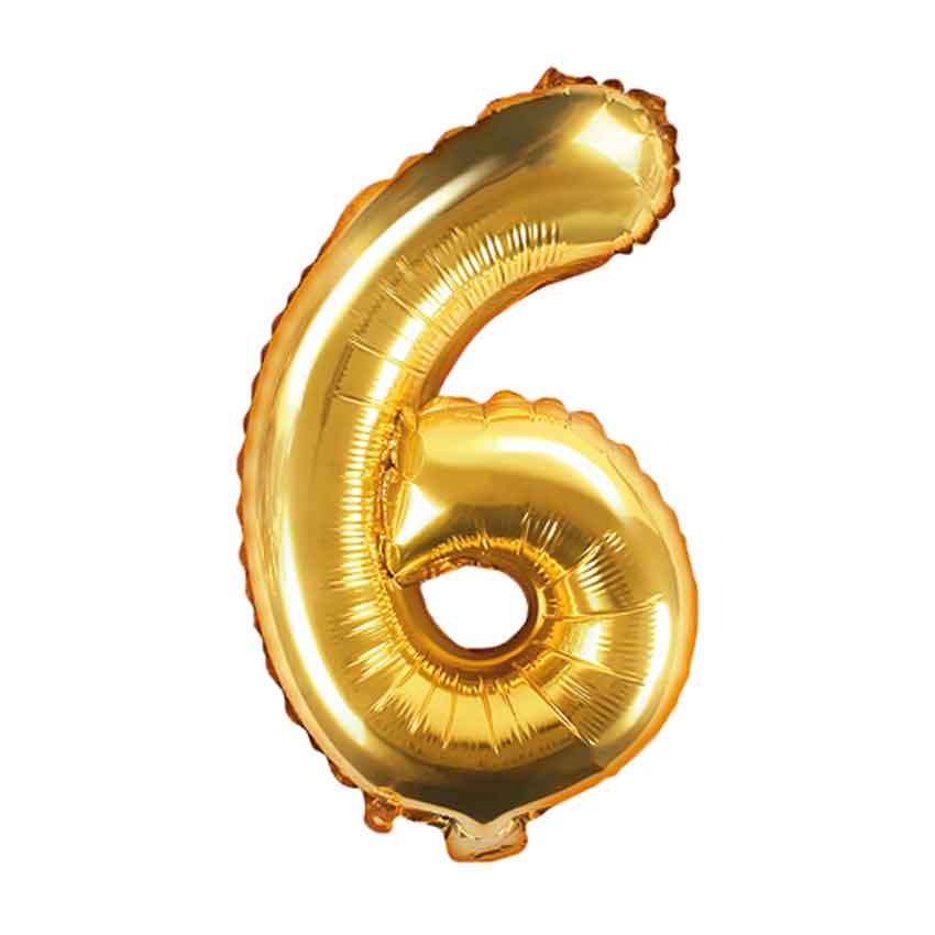 Folienballon,Luftbefüllung,Zahlenballon,gold,Geburtstag,Geschenk,6. Geburstag,dekorieren,glänzend,Fotorequisite,Goldene Hochzeit