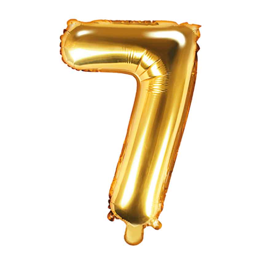 Folienballon,Luftbefüllung,Zahlenballon,gold,Geburtstag,Geschenk,7. Geburstag,dekorieren,glänzend,Fotorequisite,Goldene Hochzeit