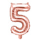 Folienballon,Luftbefüllung,Zahlenballon,rose gold,Geburtstag,Geschenk,dekorieren,glänzend,Fotorequisite,5. Geburtstag