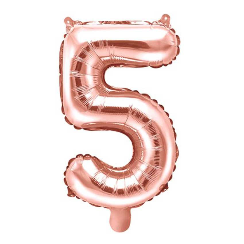 Folienballon,Luftbefüllung,Zahlenballon,rose gold,Geburtstag,Geschenk,dekorieren,glänzend,Fotorequisite,5. Geburtstag