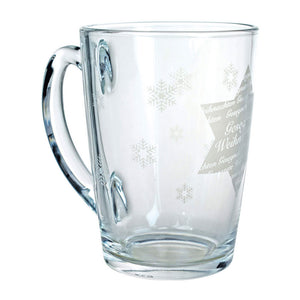 Glastasse Stern "Gesegnete Weihnachten"