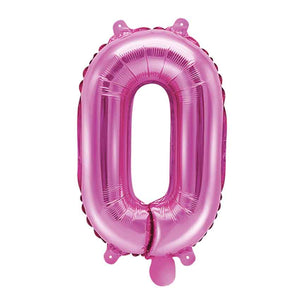 Folienballon,Luftbefüllung,Zahlenballon,pink,Geburtstag,Geschenk,dekorieren,glänzend,Fotorequisite,Zahl 0