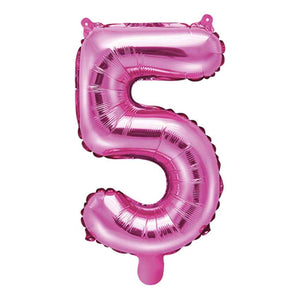 Folienballon,Luftbefüllung,Zahlenballon,pink,Geburtstag,Geschenk,dekorieren,glänzend,Fotorequisite,Zahl 5