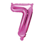 Folienballon,Luftbefüllung,Zahlenballon,pink,Geburtstag,Geschenk,dekorieren,glänzend,Fotorequisite,Zahl 7