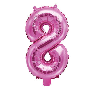 Folienballon,Luftbefüllung,Zahlenballon,pink,Geburtstag,Geschenk,dekorieren,glänzend,Fotorequisite,Zahl 8