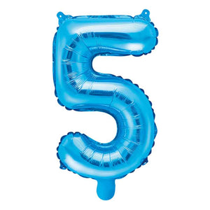 Folienballon,Luftbefüllung,Zahlenballon,blau,Geburtstag,Geschenk,dekorieren,glänzend,Fotorequisite,Zahl 5