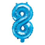 Folienballon,Luftbefüllung,Zahlenballon,blau,Geburtstag,Geschenk,dekorieren,glänzend,Fotorequisite,Zahl 8
