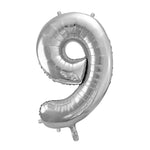 Folienballon,Gasballon,Zahlenballon,silber,Geburtstag,Geschenk,dekorieren,glänzend,Fotorequisite,Zahl 9