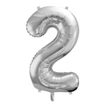 Folienballon,Gasballon,Zahlenballon,silber,Geburtstag,Geschenk,dekorieren,glänzend,Fotorequisite,Zahl 2