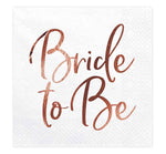 Servietten,zukünftige Braut,bride to be,rosegold,party,Mottoparty,schriftzug,