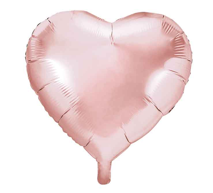 Folienballon,Gasballon,Luftballon,Herz,Helium,Geburtstag,Geschenk,roségold,Valentinstag,