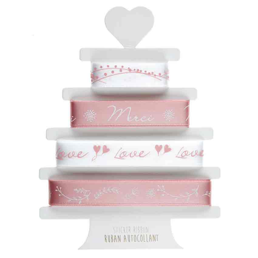 Bänder,Satin,Dekoration,selbstklebend,Verzierung,Einladungskarten,Gastgeschenke,DIY