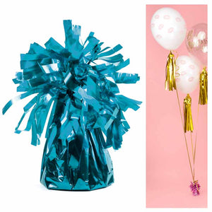 Ballongwicht, Ballonzubehör, hellblaue Ballons, Heliumballons, mit Ballons dekorieren