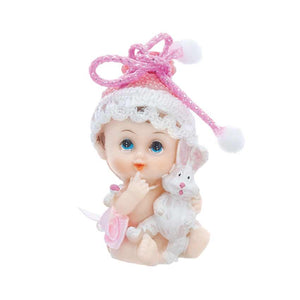 Tortenfigur,Kuchenfigur,Torteaufsatz,Baby,Erinnerung, Mädchen mit Hase,Mädchen,Taufe,Tischdeko,Geschenk,Gift,Gastgeschenk,Geburt,Geburtstag,Süße Babys,Süße Figuren,Baby Figur,Girl,Topper,Babyparty,Deko, Rosa
