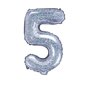 Folienballon,Zahlenballon,Geburtstag,Geschenk,holographic,holografisch, holographisch,5,Zahlen,fünf,Feiern,mit Zahlen dekorieren,glänzend,Jubiläen,Festivitäten,Luftbefüllung