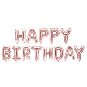 Folienballon,Schriftzug,Happy Birthday,Ballon,Girlande,rosé gold,Partydeko,Geschenk,Geburtstag, Luftballon