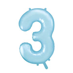 Folienballon,Gasballon,Zahlenballon,Geburtstag, blau,, hellblau, Jungengeburtstag, drei, dritter, 3