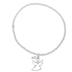 Armband aus Kugeln mit Engelanhänger