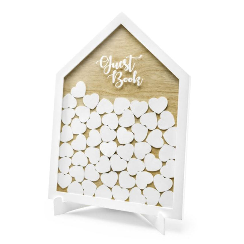 Gästebuch Holz Herzen
